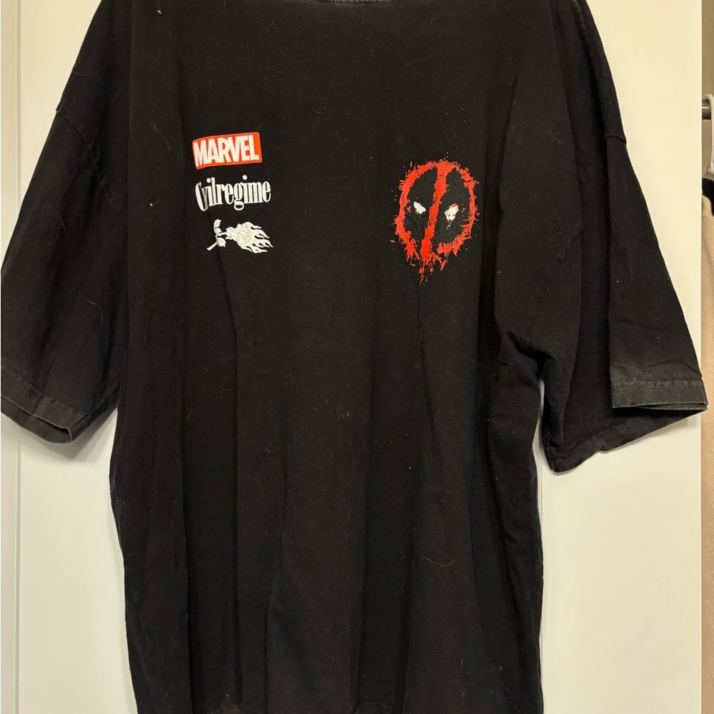 Marvel Black Deadpool Short Sleeve Tee